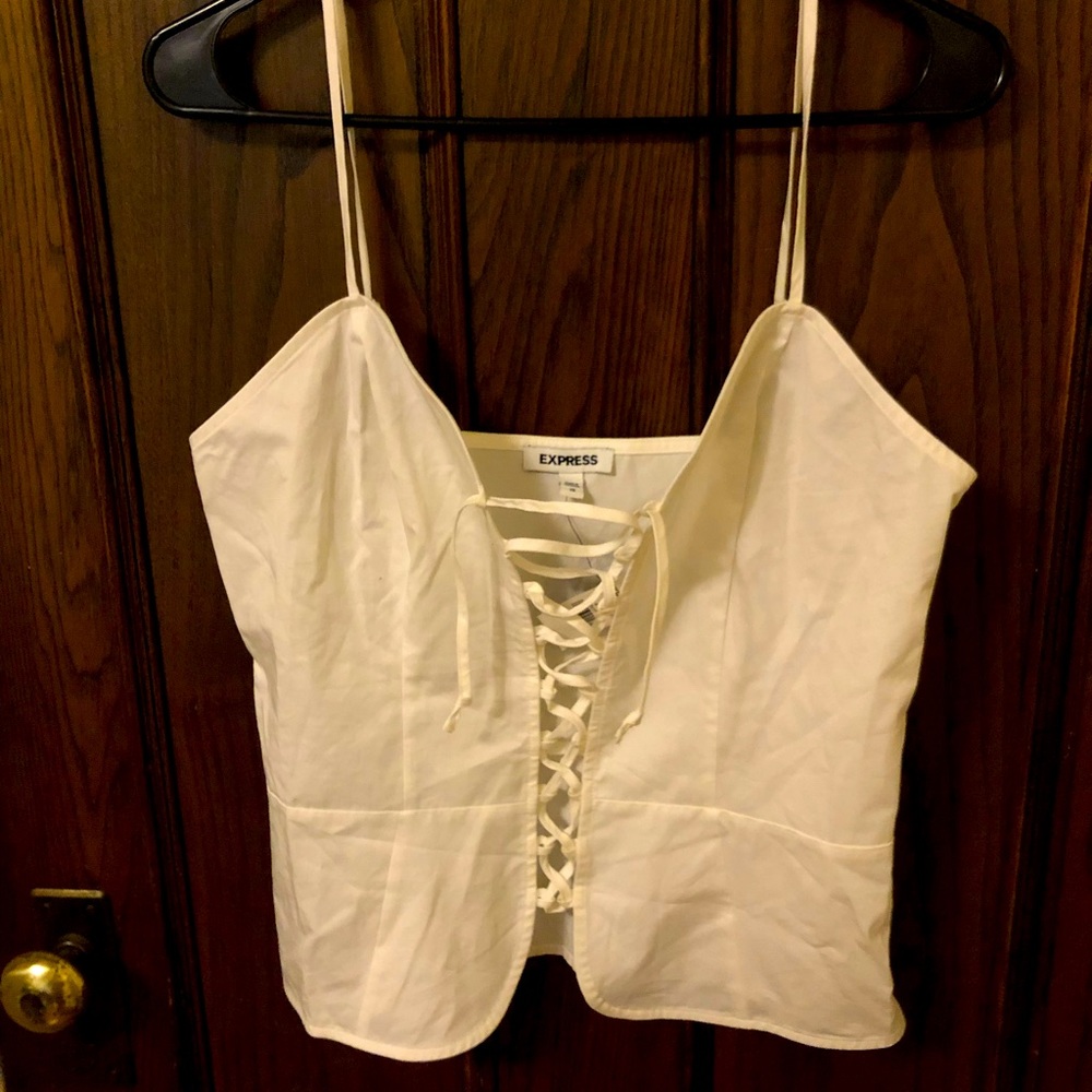 White corset style top